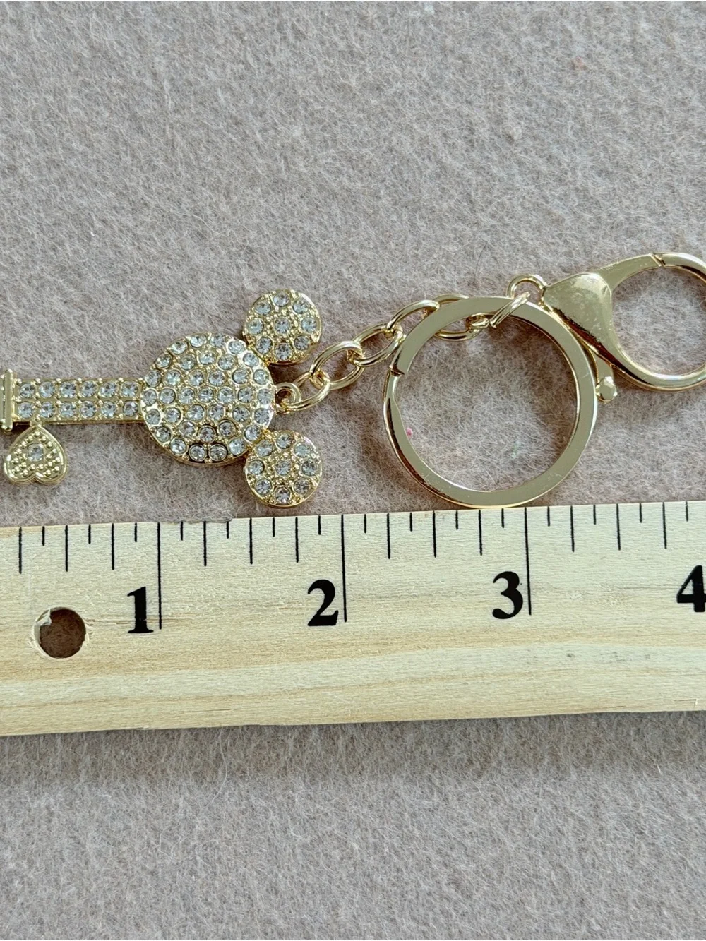 Skeleton key Mickey Mouse Keychain bag Charm gifts travel keyring rhinestone